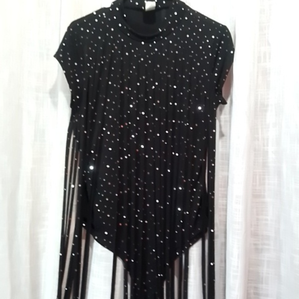 Black ando silver body suit xl